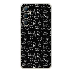 Чехол с принтом для Realme C76 (AlphaPrint) Модные коты (Меленькие котики)