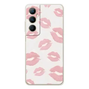 Чехол с розовым рисунком для Realme C76 (Розовые губы)