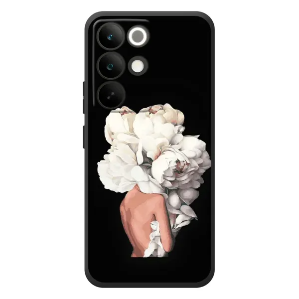 Чехол с принтом «Белые цветы» для Realme C85 Pro