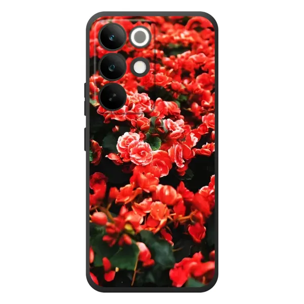 Чехол с принтом «Цветы красные» для Realme C85 Pro