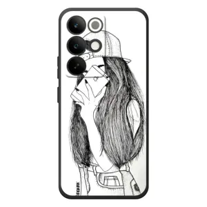 Чехол с печатью для RealMe C85 Pro - (Мода) (AlphaPrint) (Фото девочки)
