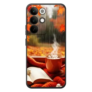 Чехол с уникальным дизайном «Осень с кофе» для RealMe C85 Pro (Кофе и дождь)