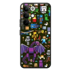 Чехол Майнкрафт на RealMe C85 Pro (AlphaPrint) Minecraft (Коллаж Майнкрафт)