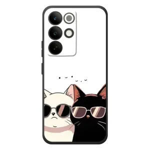 Чехол с рисунком кот на RealMe C85 Pro (Коты в очках)