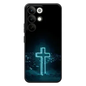 Чехол для RealMe C85 Pro (AlphaPrint) - (Христианские) (Крест и город)