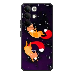 Чехлы с картинкой Лисички для RealMe C85 Pro (VPrint) (Лисички космонавты)