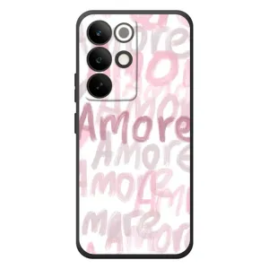 Чехол с розовым рисунком для RealMe C85 Pro (Аморе любовь)