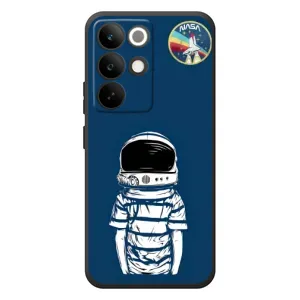 Чехол NASA для RealMe C85 Pro (AlphaPrint) (Мальчик в шлеме)