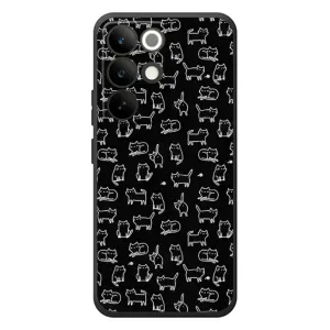 Чехол с принтом для RealMe C85 Pro (AlphaPrint) Модные коты (Меленькие котики)