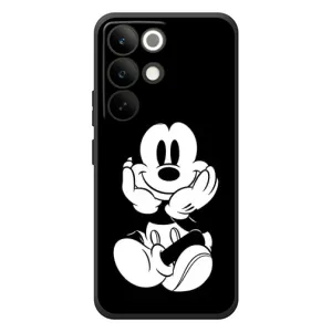 Эксклюзивный чехол для RealMe C85 Pro (AlphaPrint - Мультяшные) (Микки на черном)
