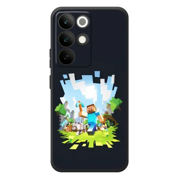 Чохол з принтом «персонажі Minecraft» для Realme C85 Pro