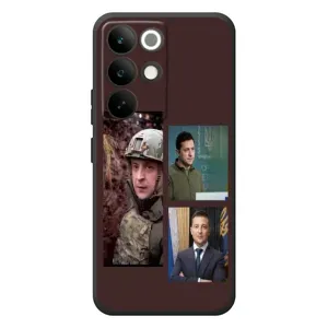 Чехол для RealMe C85 Pro (AlphaPrint - с принтом Зеленского) (Президент)