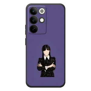 Чехлы Венсдей на RealMe C85 Pro Уэнсдей (AlphaPrint) (Уэнздей в черном)
