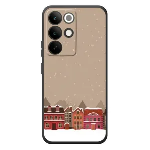 Новогодние, Праздничные Чехлы для RealMe C85 Pro - 2024 год (Зимний город)
