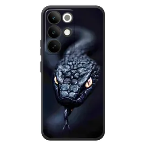 Чехол с принтом «Черная змея» для Realme C85 Pro