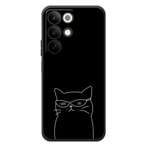 Чехол с рисунком кот на RealMe C85 (Равнодушный кот)