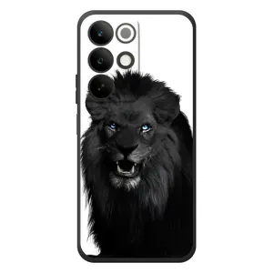Чехлы с картинками животных RealMe C85 (Черный ЛЕВ)