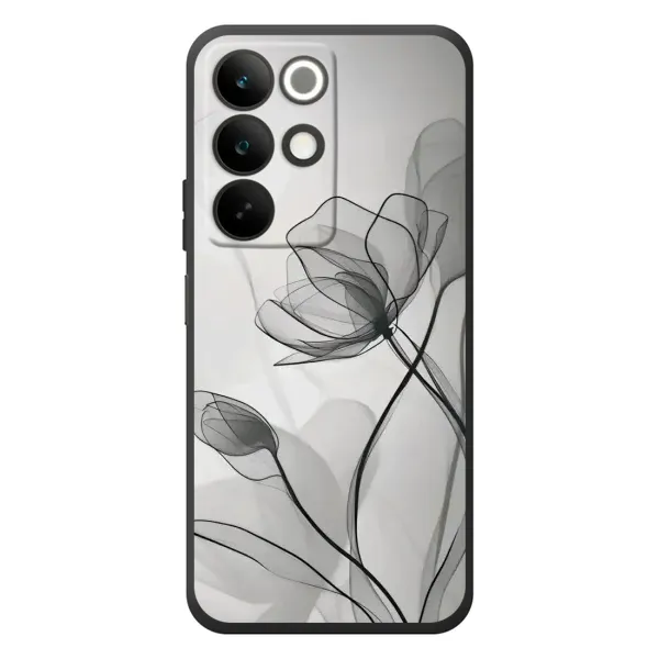 Чохол з принтом «Чорні квіти» для Realme C85