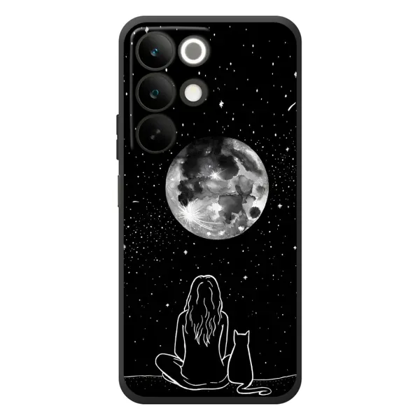 Чохол з принтом «Дівчина з котом» для Realme C85