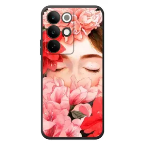 Чехлы (ART) Цветы на RealMe C85 (VPrint) (Очі в квітах)