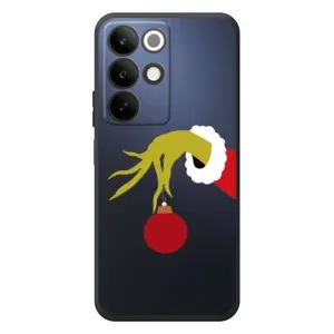 Зимні Чохли для РеалMI C85 - прозорий фон (Грінч з іграшкою)