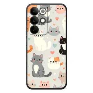Чехол с рисунком кот на RealMe C85 (Коллаж котов)