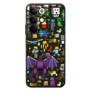 Чохол Майнкрафт на RealMe C85 (AlphaPrint) Minecraft (Колаж Майнкрафт)