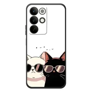 Чехол с рисунком кот на RealMe C85 (Коты в очках)