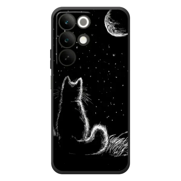 Чохол з принтом «Котик і місяць» для Realme C85
