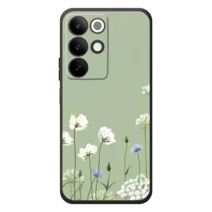 Чохол з квітковим принтом на РеалMI C85 (Квіти на зеленому)