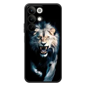 Чехол с картинкой «Хищники» для RealMe C85 (Лев в темноте)