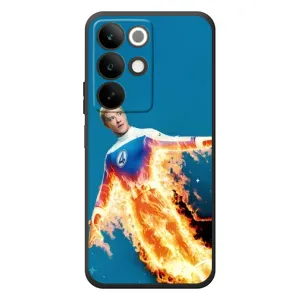 Чохол з принтом Фантастична четвірка для RealMe C85 (Людина-факел у вогні)