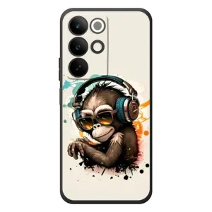 Чохол з Мавпами RealMe C85 - (AlphaPrint) (Макака в навушниках)