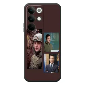Чехол для RealMe C85 (AlphaPrint - с принтом Зеленского) (Президент)