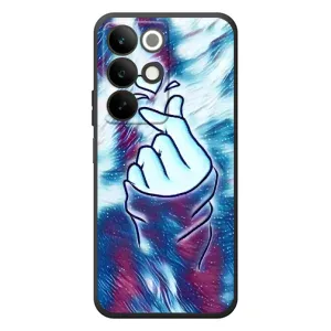 Чохол з принтом для RealMe C85 (AlphaPrint - Знак сердечка) (Радужне серце)