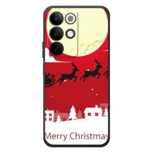 Різдвяні Чохли для RealMe C85 (VPrint) (Санта з оленями)