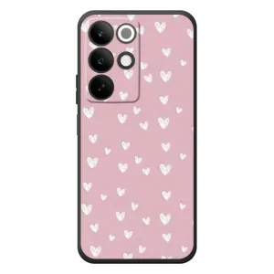 Чехол с принтом «Сердечки на розовом» для Realme C85