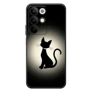 Чохол з принтом для RealMe C85 (AlphaPrint) Модні коти (Силует котика)
