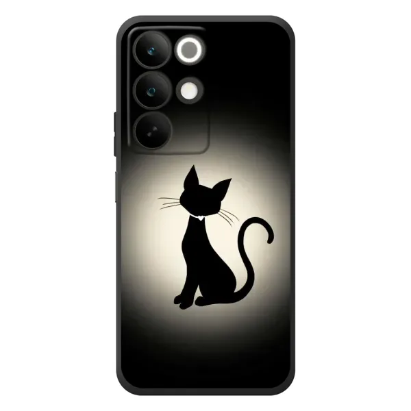 Чохол з принтом «Силует котика» для Realme C85