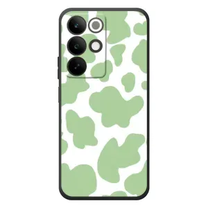 Чохол з принтом корови на РеалMI C85 (Зелений принт)