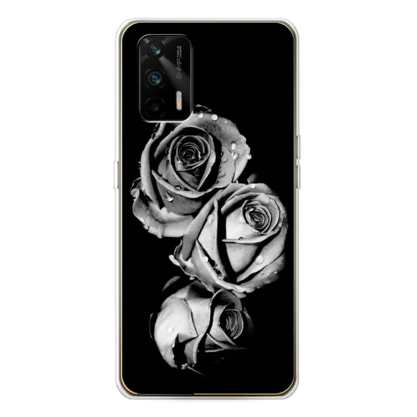 Чохол з принтом «Чорна троянда» для Realme GT 5G Чохол з принтом «Чорна троянда» для Realme GT 5G