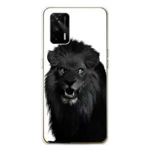 Чохли з картинкою животних Realme GT 5G (Чорний ЛЕВ)