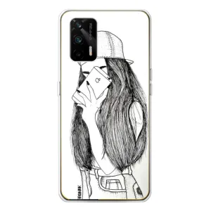 Чохол з друком для Realme GT 5G - (Мода) (AlphaPrint) (Фото дівчини)