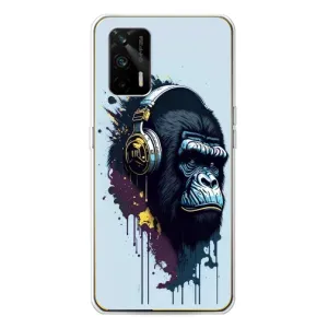 Чохол з Мавпами Realme GT 5G - (AlphaPrint) (Горила в навушниках)