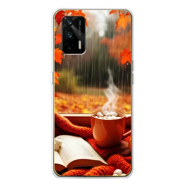 Чехол с принтом «Кофе и дождь» для Realme GT 5G Чехол с принтом «Кофе и дождь» для Realme GT 5G