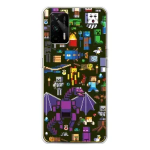 Чохол Майнкрафт на Realme GT 5G (AlphaPrint) Minecraft (Колаж Майнкрафт)