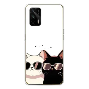 Чохол з малюнком кіт на Realme GT 5G (Коти в окулярах)
