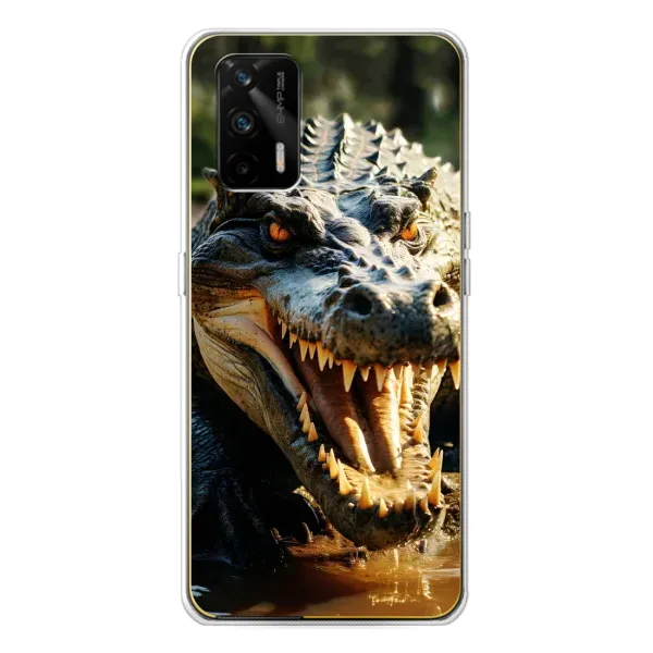 Чохол з принтом «Небезпечний крокодил» для Realme GT 5G