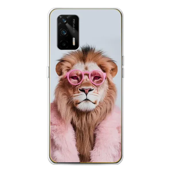 Чехол с принтом «Лев в очках» для Realme GT 5G