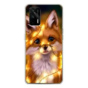 Чохли з картинкою Лисичка для Realme GT 5G (VPrint) (Лисичка в гірляндах)